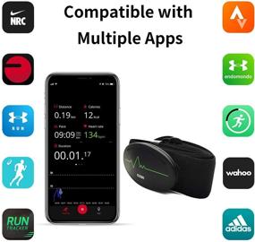 img 1 attached to Waterproof Bluetooth EZON Chest Strap Heart Rate Monitor - Enhanced SEO