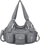 👜 stylish and versatile leather handbags - xs160773 women's satchels with multiple shoulder straps logo