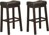 coaster home furnishings upholstered black and cappuccino bar stool set (pack of 2) - 29 inch height logo