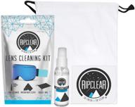 👓 ripclear premium eyeglass and sunglass cleaning kit – ideal for prescription glasses, sunglasses, goggles, and more. includes 100% biodegradable glass cleaner, thick microfiber cloth, and drawstring bag logo