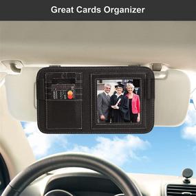 img 1 attached to 🚙 ZALIAFEI Visor Organizer with Car Picture Frame: Upgrade Your Car Sun Visor Organization