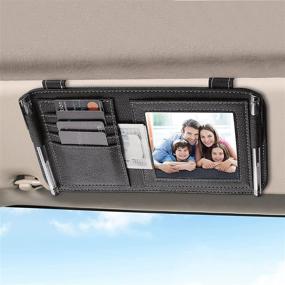 img 3 attached to 🚙 ZALIAFEI Visor Organizer with Car Picture Frame: Upgrade Your Car Sun Visor Organization