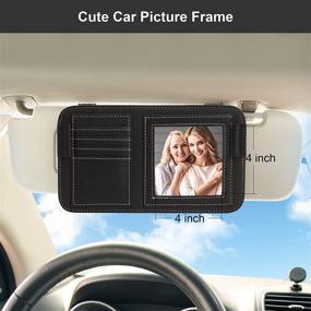 img 2 attached to 🚙 ZALIAFEI Visor Organizer with Car Picture Frame: Upgrade Your Car Sun Visor Organization