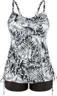 👙 hanna nikole plus size tankini swimsuits: stylish two piece swimwear with tummy control and shorts for women logo