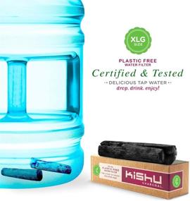 img 3 attached to 💧 Premium XL Kishu Charcoal Water Purifier for 3 Gal. Jugs - Certified Authentic & Tested. Detoxify with the Best: Absorb Toxins, Retain Essential Minerals (Calcium, Magnesium, Potassium)