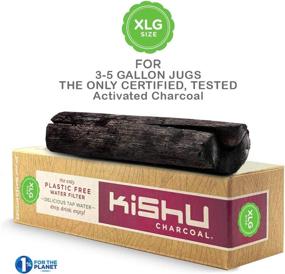 img 4 attached to 💧 Premium XL Kishu Charcoal Water Purifier for 3 Gal. Jugs - Certified Authentic & Tested. Detoxify with the Best: Absorb Toxins, Retain Essential Minerals (Calcium, Magnesium, Potassium)
