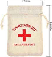 🎁 amajoy 50pcs wedding party favor bags 4x6 inch red cross bachelorette hangover kit bags recovery kit bags survival kit bags muslin drawstring bag logo