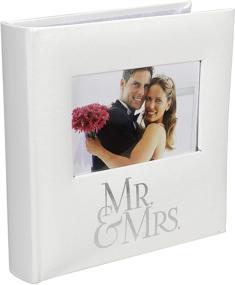 img 3 attached to 📷 Malden International Designs Mr. & Mrs. Album: Elegant White Cover Photo Album, 160-4x6 with Memo & Photo Opening
