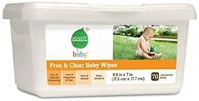 img 4 attached to Seventh Generation Free &amp; Clear Baby Wipes - 70 count Tubs (Pack of 12) - Total of 840 Wipes