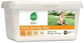 img 3 attached to Seventh Generation Free &amp; Clear Baby Wipes - 70 count Tubs (Pack of 12) - Total of 840 Wipes