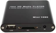 📺 agptek black mini full hd 1080p digital streaming media player - enhance your entertainment experience with mkv/rm support, sd/usb hdd compatibility, hdmi cvbs ypbpr output logo