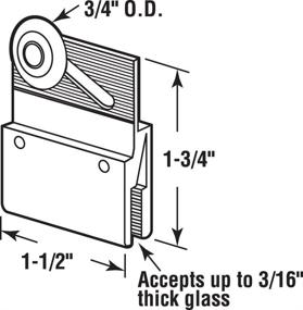 img 1 attached to 💯 Prime-Line M 6145 Roller Bracket (Pack of 2) - Frameless, Mill Finish, White: The Ultimate Solution for Door and Window Rollers