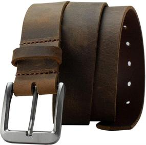img 4 attached to Stylish Mt Pisgah Titanium Distressed Belt for Men: The Perfect Accessory!