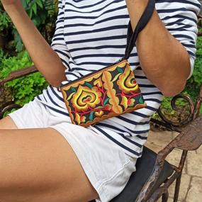 img 2 attached to 👜 Handmade Women's Handbags & Wallets with Sabai Jai Floral Wristlet Design