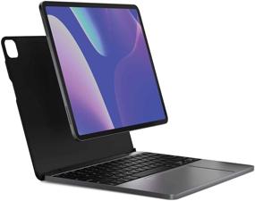 img 4 attached to Brydge 12.9 MAX+ Wireless Keyboard Case with Multi-Touch Trackpad for iPad Pro 12.9-inch (3rd, 4th &amp; 5th Gen), Magnetic SnapFit Space Gray Keyboard + Black Case