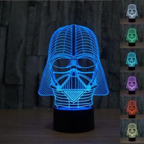 img 4 attached to 🌟 Star Wars Darth Vader 3D LED Table Lamp Night Light for Kids' Room, Bedroom - Ideal Gift