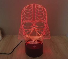 img 3 attached to 🌟 Star Wars Darth Vader 3D LED Table Lamp Night Light for Kids' Room, Bedroom - Ideal Gift