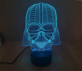 img 2 attached to 🌟 Star Wars Darth Vader 3D LED Table Lamp Night Light for Kids' Room, Bedroom - Ideal Gift