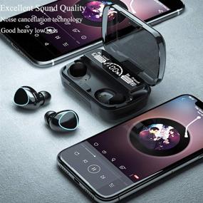 img 1 attached to 🎧 Luisport Bluetooth Headphones M10-Black: True Wireless Earbuds with Battery Case