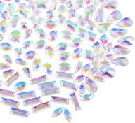 💎 hicarer 100-piece clear ab flatback sew on gems: faceted acrylic imitation crystal rhinestones for diy clothing decoration logo