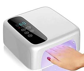 img 3 attached to 15600mAH Rechargeable Cordless LED UV Nail Lamp by Lumcrissy - Professional Gel Nail Dryer, Wireless Nail Polish Curling Lamp (72W)