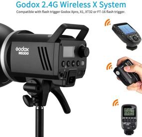 img 2 attached to 💡 Godox MS300 Компактный 300W Студийный вспышка: Портативная 2.4G Беспроводная система X, GN58, 5600K Монолайт с креплением Боуэнс & 150W моделирующей лампой - Быстрое время перезарядки, стабильный и выдающийся выход