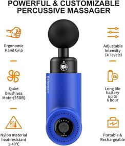 img 1 attached to 💆 Beloman Massage Gun: Deep Tissue Percussion Fascia Gun for Post-Workout Recovery and Deep Relaxation