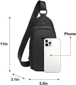 img 1 attached to Waterproof Crossbody Shoulder Leather Backpack Backpacks and Casual Daypacks