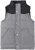 🔥 warm and cozy: bienzoe kids zip quilted sleeveless cotton-padded puff vest logo