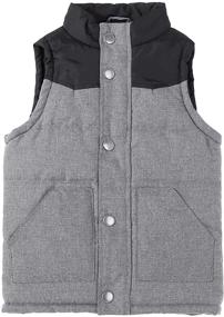 img 4 attached to 🔥 Warm and Cozy: Bienzoe Kids Zip Quilted Sleeveless Cotton-Padded Puff Vest