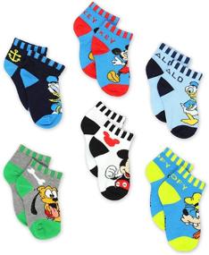 img 3 attached to Mickey Mouse Pluto Goofy Donald Duck Toddler 6 Pack Quarter Socks Set: Cute Character Socks for Your Little One