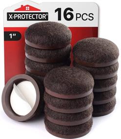 img 4 attached to 🛋️ Felt Pads X-Protector – 16 PCS Felt Furniture Pads – Effective 1” Formed Floor Protectors for Furniture Legs - Chair Sliders for Hardwood Floors – Safeguarding Your Floors with Anti-Scratch Furniture Feet Pads – Premium Protection for Furniture