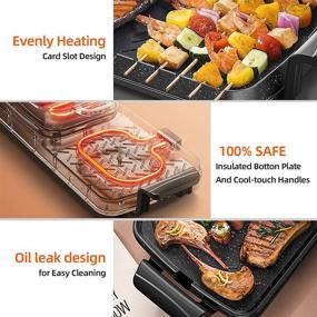 img 1 attached to 🍲 Aoran Hot Pot Electric Grill with Smokeless Korean BBQ, Indoor Electric Pot N Steamer, 3.5L Multifunctional Party Hotpot N Grill Combo