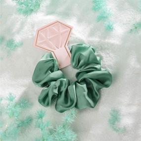 img 3 attached to 💍 Bridesmaid Scrunchie 6 Pack Hair Ties - White & Mint Green - Bridal Party Gifts, Bachelorette Favors