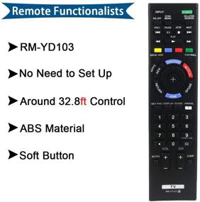 img 2 attached to 📺 AZMKIMI RM-YD102/103 Universal Remote Control Replacement for Sony Bravia HDTV LCD LED 3D Smart TV