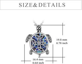 img 1 attached to 🐢 Exquisite YFN Sea Turtle Urn Necklace: 925 Sterling Silver Turtle Cremation Jewelry for Women & Girls with Abalone Inlay – Thoughtful Ashes Keepsake Gifts