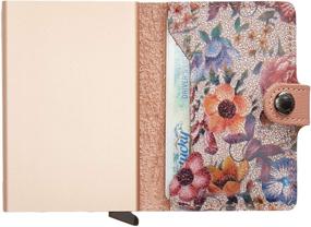 img 1 attached to 💼 Stylish Secrid Mini Wallet: Genuine Leather Crisple Rose Floral Design, RFID Safe, Holds up to 12 Cards