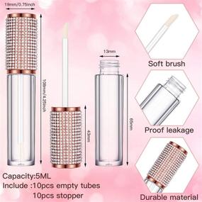 img 2 attached to Sparkling Crystal Rhinestone Refillable Stoppers for Luxurious Toiletries