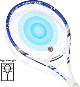 img 1 attached to 🎾 Premium 2 Player Pro Tennis Racket Set with Accessories & Bag - Ideal for Beginners and Professionals, 27 inch Speed Racquet with 3 Balls, Vibration Dampeners, Overgrips