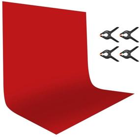 img 4 attached to 📸 UTEBIT 6x9ft Red Backdrop with 4 Pack Spring Clamps: Vibrant Red Screen for Photography Studios & Party Events