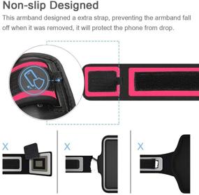 img 1 attached to 🏃 JEMACHE Water Resistant Arm Band Case for Samsung Galaxy Note 20/20 Ultra - Perfect Armband for Gym, Running, and Workouts with Key Holder (Rosy)