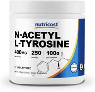 🧠высококачественный порошок nutricost pure n-acetyl l-tyrosine (nalt) - 100 г для оптимальной когнитивной функции логотип