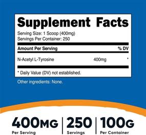 img 3 attached to 🧠Высококачественный порошок Nutricost Pure N-Acetyl L-Tyrosine (NALT) - 100 г для оптимальной когнитивной функции