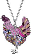 💎 weveni rhinestone hen necklace: unique fashion jewelry for women and girls logo