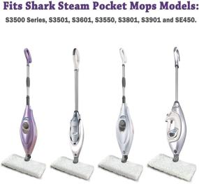 img 1 attached to ConPus 2-Pack Microfiber Steam Mop Replacement Pads: Compatible with Shark Steam Pocket Mops S3500 Series - Machine Washable & Easy Cleaning Pads