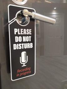 img 2 attached to 🚪 2 Pack Door Knob Hanger - Recording in Progress Sign, Double Sided, Perfect for All Rooms, Please Do Not Disturb