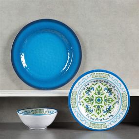 img 1 attached to 💪 Durable Melamine Dinnerware: Break Resistant Set - Ideal for Dishwasher Use