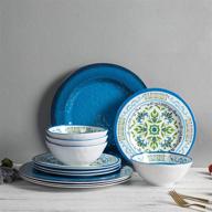 💪 durable melamine dinnerware: break resistant set - ideal for dishwasher use логотип