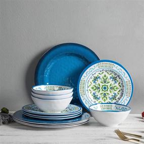 img 4 attached to 💪 Durable Melamine Dinnerware: Break Resistant Set - Ideal for Dishwasher Use