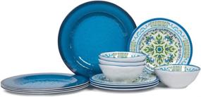 img 3 attached to 💪 Durable Melamine Dinnerware: Break Resistant Set - Ideal for Dishwasher Use